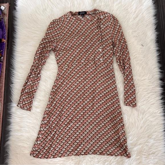 & other stories | Long Sleeve Fan Print Mini Dress - Picture 4 of 10